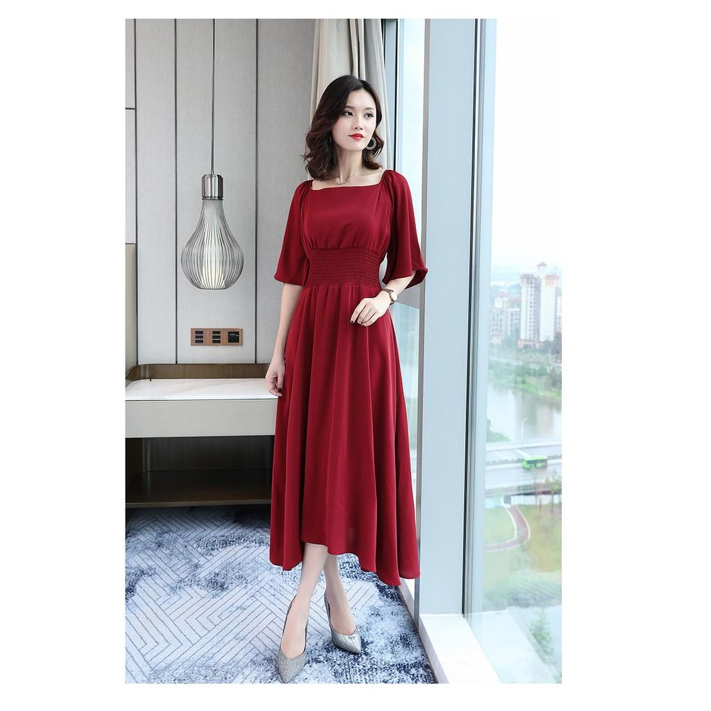 DRESS316-ĐẦM XÒE NHÚNG EO THIẾT KẾ S-6XL