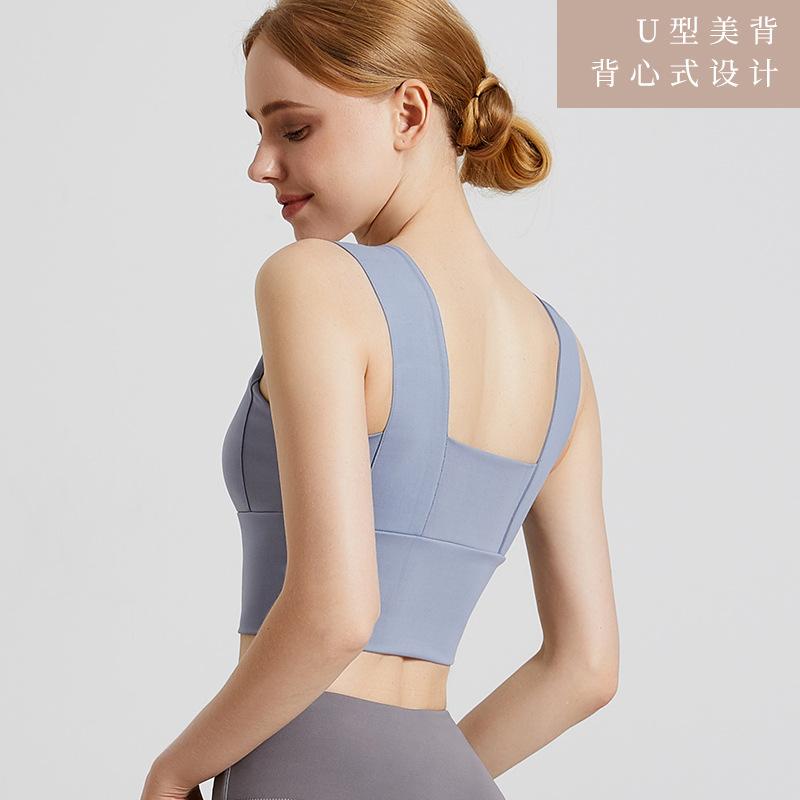 Cao Co Giãn Yoga Crop Top Thể Thao Dành Cho Nữ Tập Gym Chống Sốc Chạy Thể Thao Push Up Tập Gym Tập Thể Vest Vải