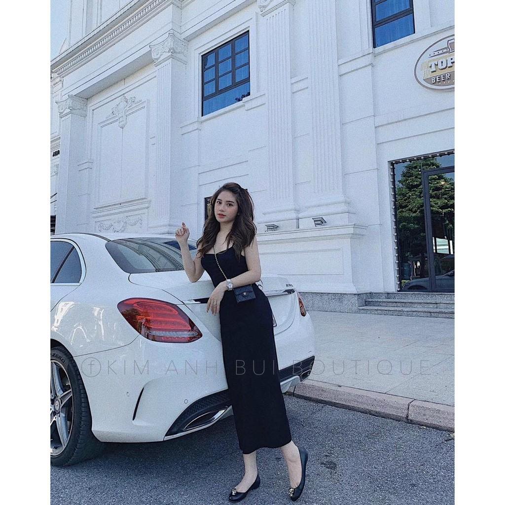 ĐẦM MAXI 2 DÂY ĐEN BASIC