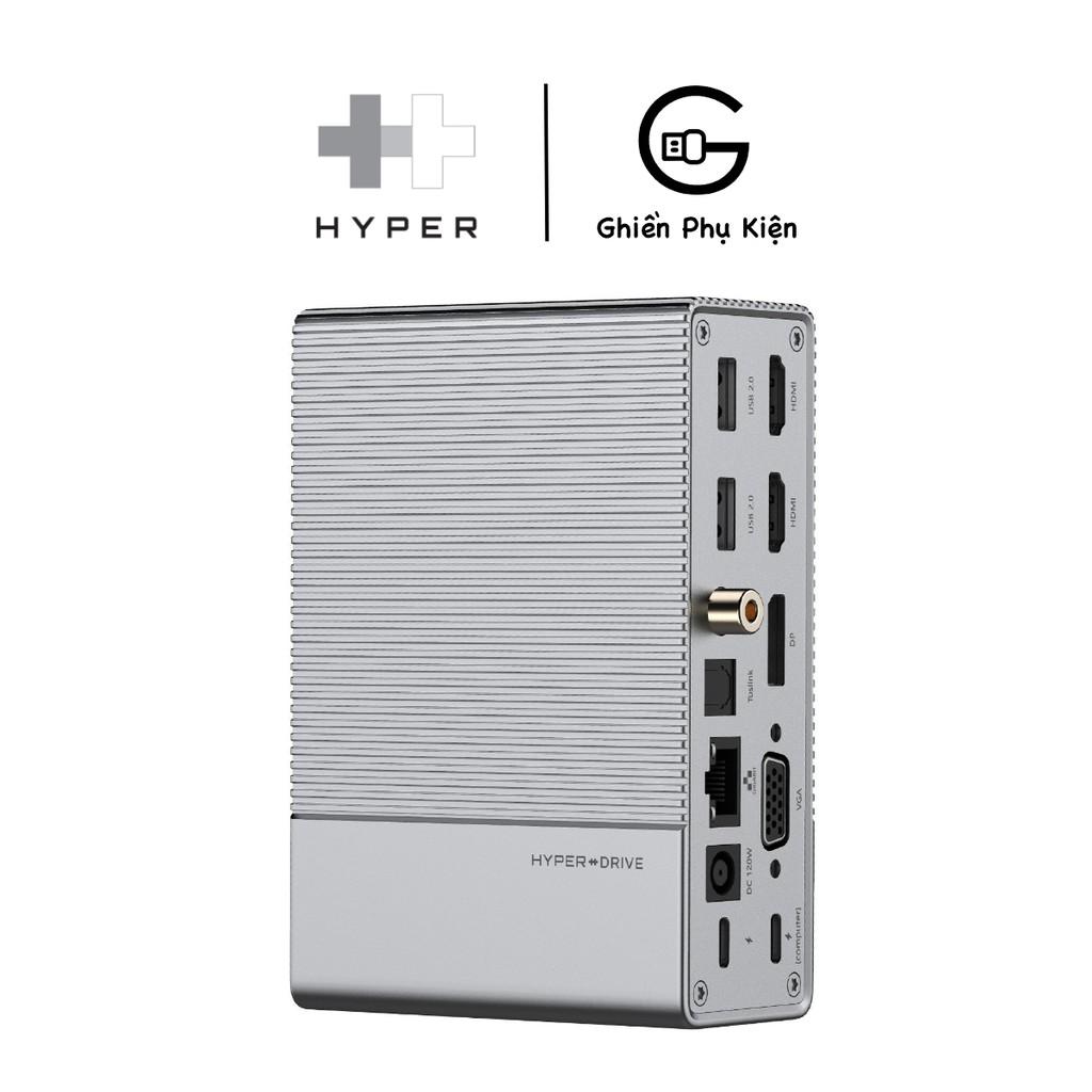 CỔNG CHUYỂN HYPERDRIVE GEN2 18-IN-1 FOR MACBOOK, IPAD PRO 2018-2020, PC; DEVICES - Hàng Chính Hãng