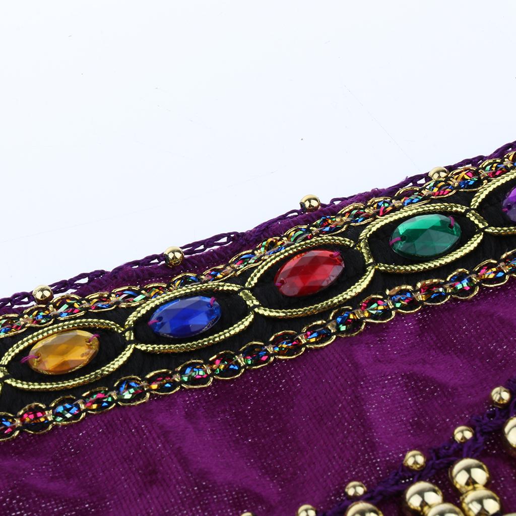 Womens Sweet Bellydance Hip Scarf With Gold Coins Skirts Wrap Noisy