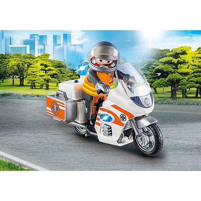 Đồ chơi mô hình Playmobil Xe máy cứu hộ khẩn cấp