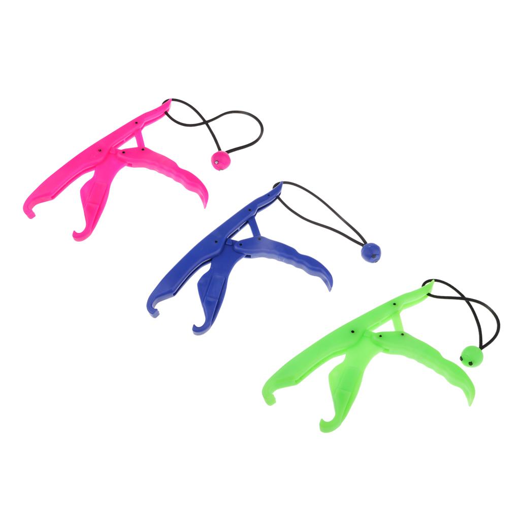 Floating Fish Grip Fishing Lip Grip Gripper Grabber Plier with Lanyard Pink