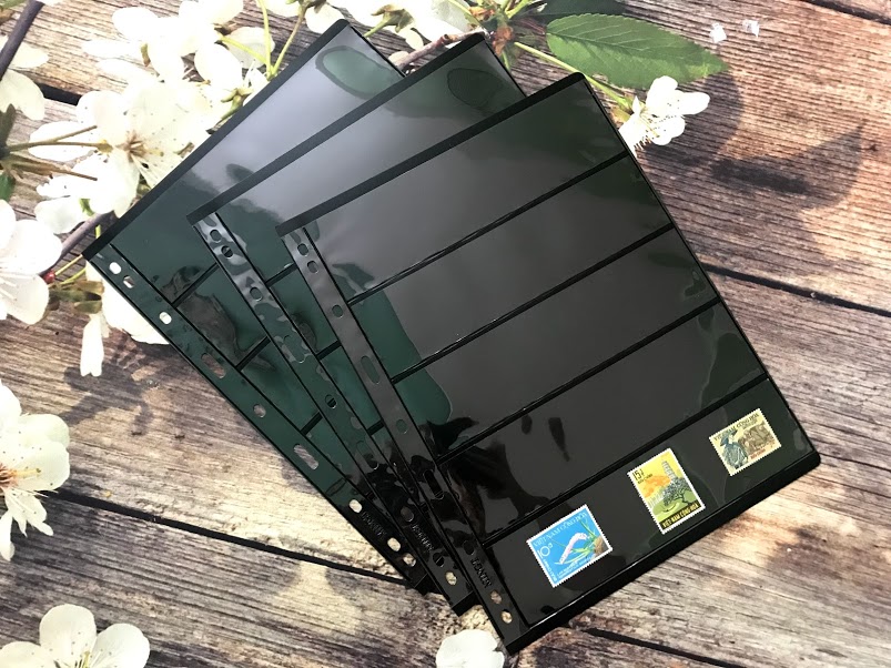 Combo 10 Phơi Đựng Tem PCCB Có 5 Ngăn Đen CB10TN