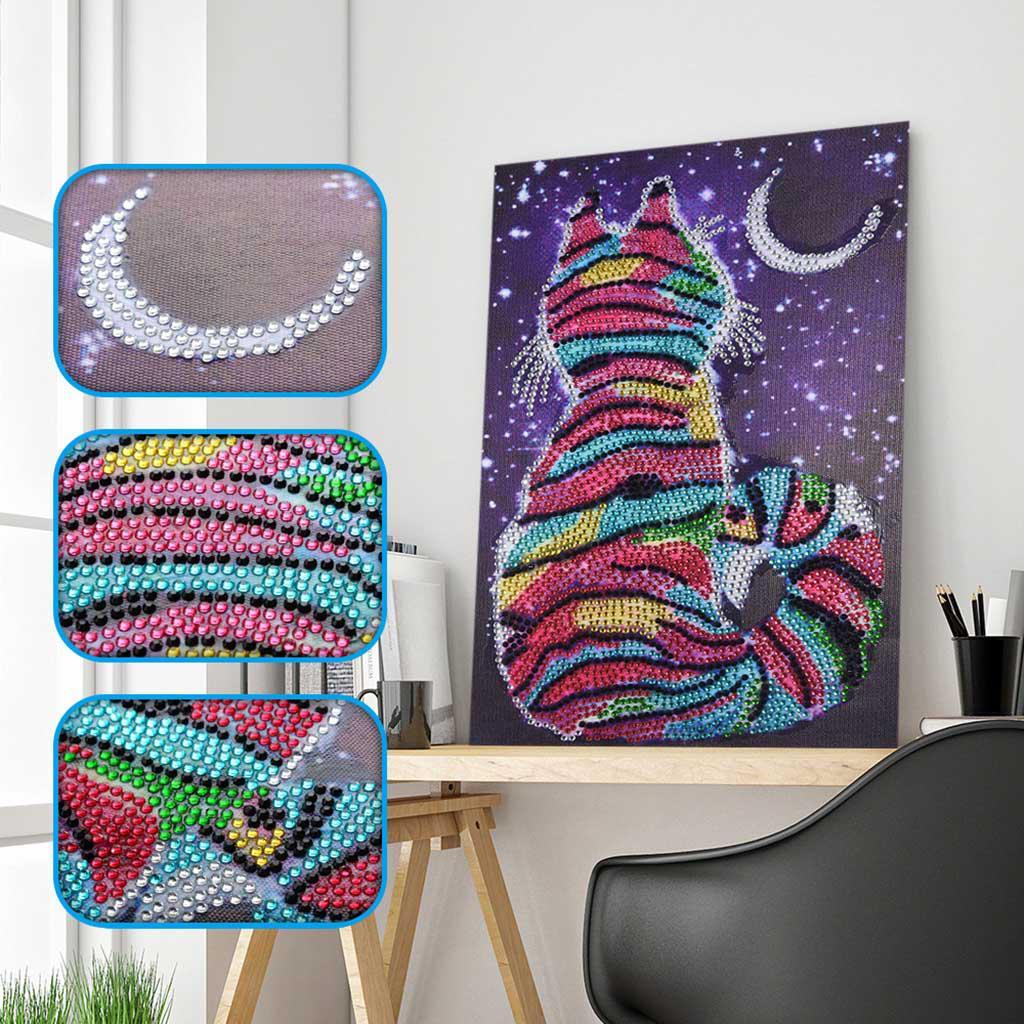 Fine  Cat  Decors  5D  DIY  Diamond  Painting  Special  Shaped  DIY