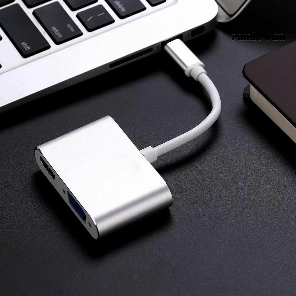 Cáp Chuyển Đổi Usb 3.1 Type C Sang Vga Hdmi 4k
