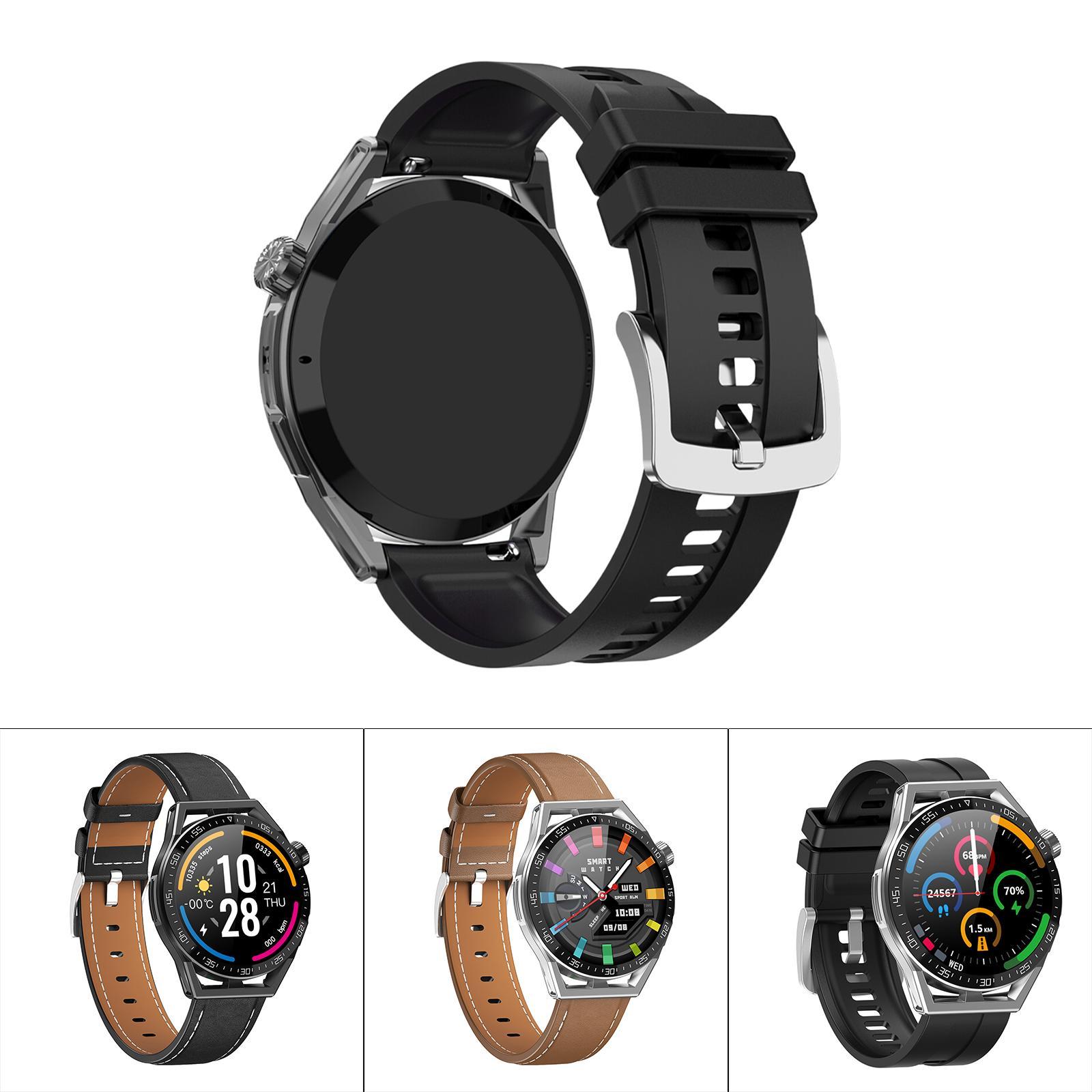 Watch with Slot Waterproof Sleep Tracking Black Rubber Strap