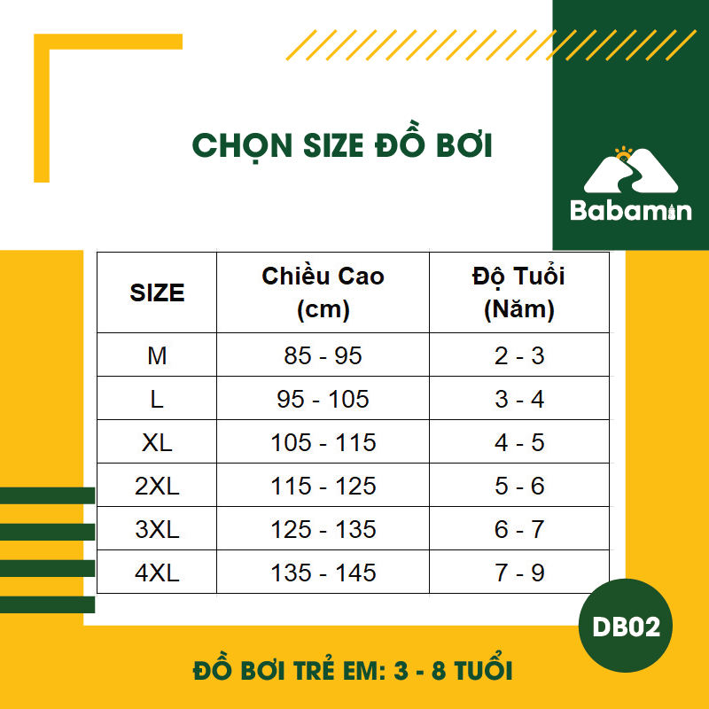 Đồ Bơi Trẻ Em Bé Trai Dài Tay 3 - 8 tuổi - Phong Cách Hàn Quốc, Thiết Kế Cực COOL - DB02