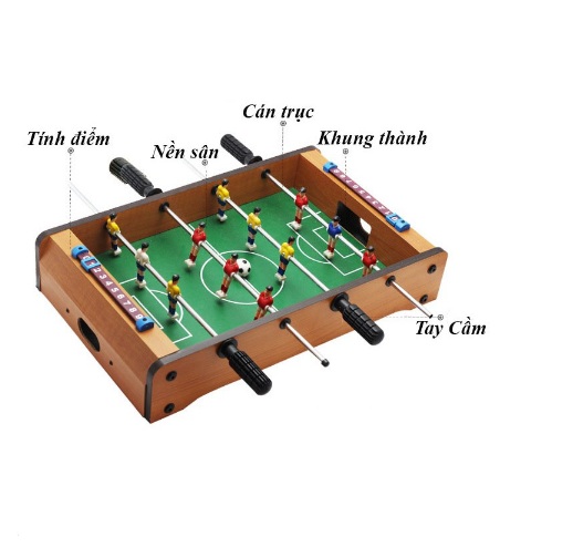 Đồ chơi bàn bi lắc bóng đá Table Top Foosball (Gỗ) - Bàn Bóng Đá Bi Lắc Trẻ Em Chính Hãng