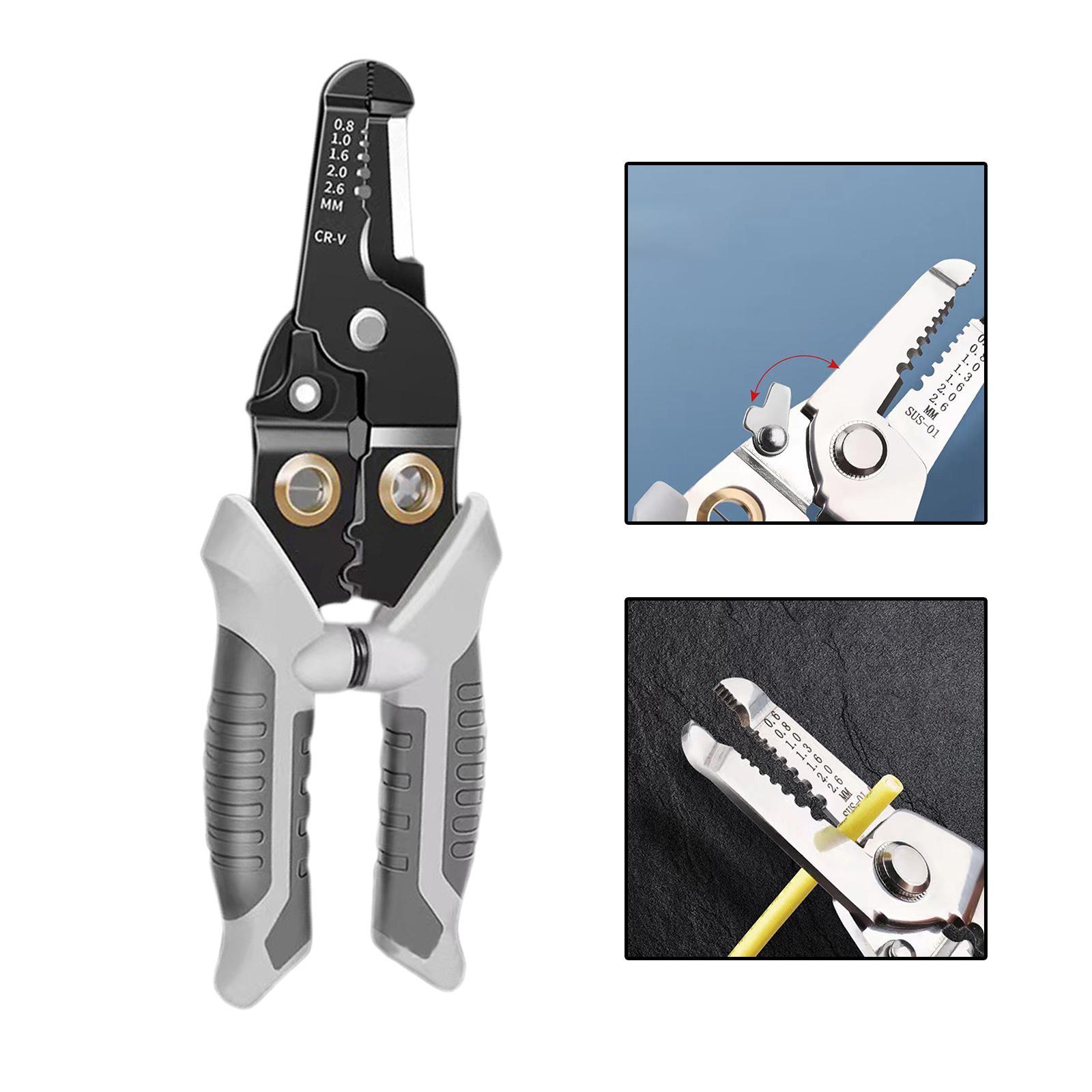 Wire Crimping Tool Portable 6 in 1 Stainless Steel Wire Cutter Wire Strip