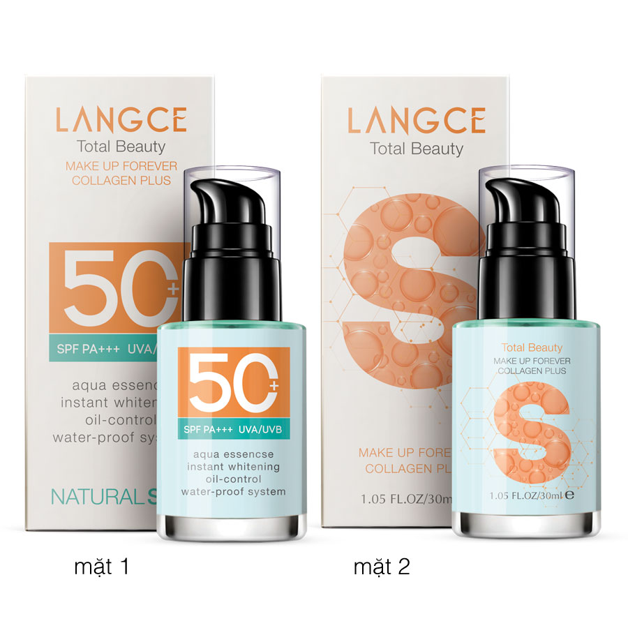 KEM TRANG ĐIỂM COLLAGEN+ CHỐNG NẮNG 2IN1 SPF45+++ 30ml LANGCE