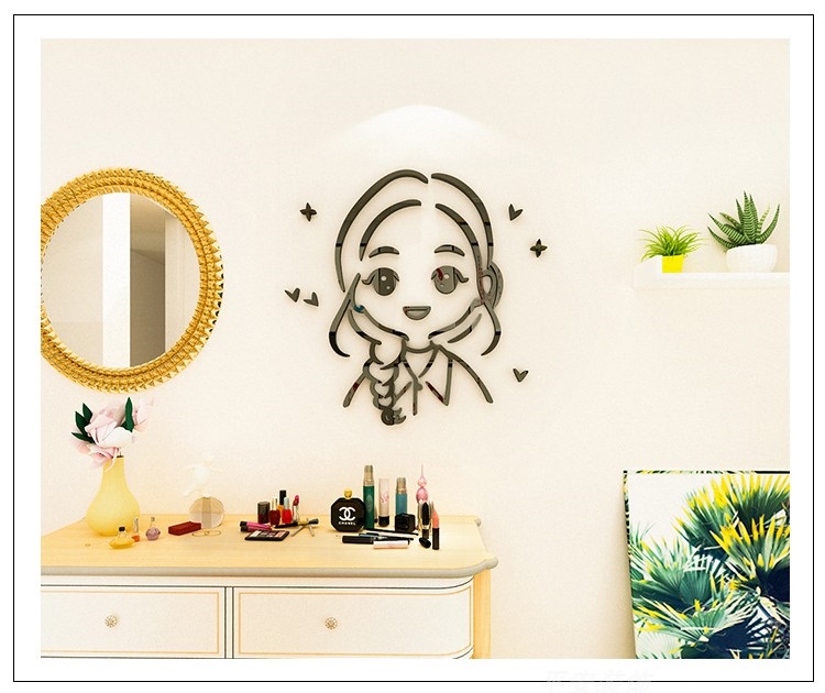 Tranh Cô Gái Tranh Mica 3D Trang Trí Dán Tường