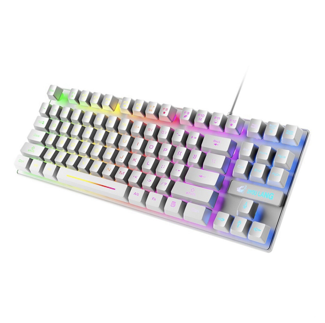 Bàn phím giả cơ 87 phím Led Rainbow dành cho Máy Tính PC, Laptop - Hàng chính hãng