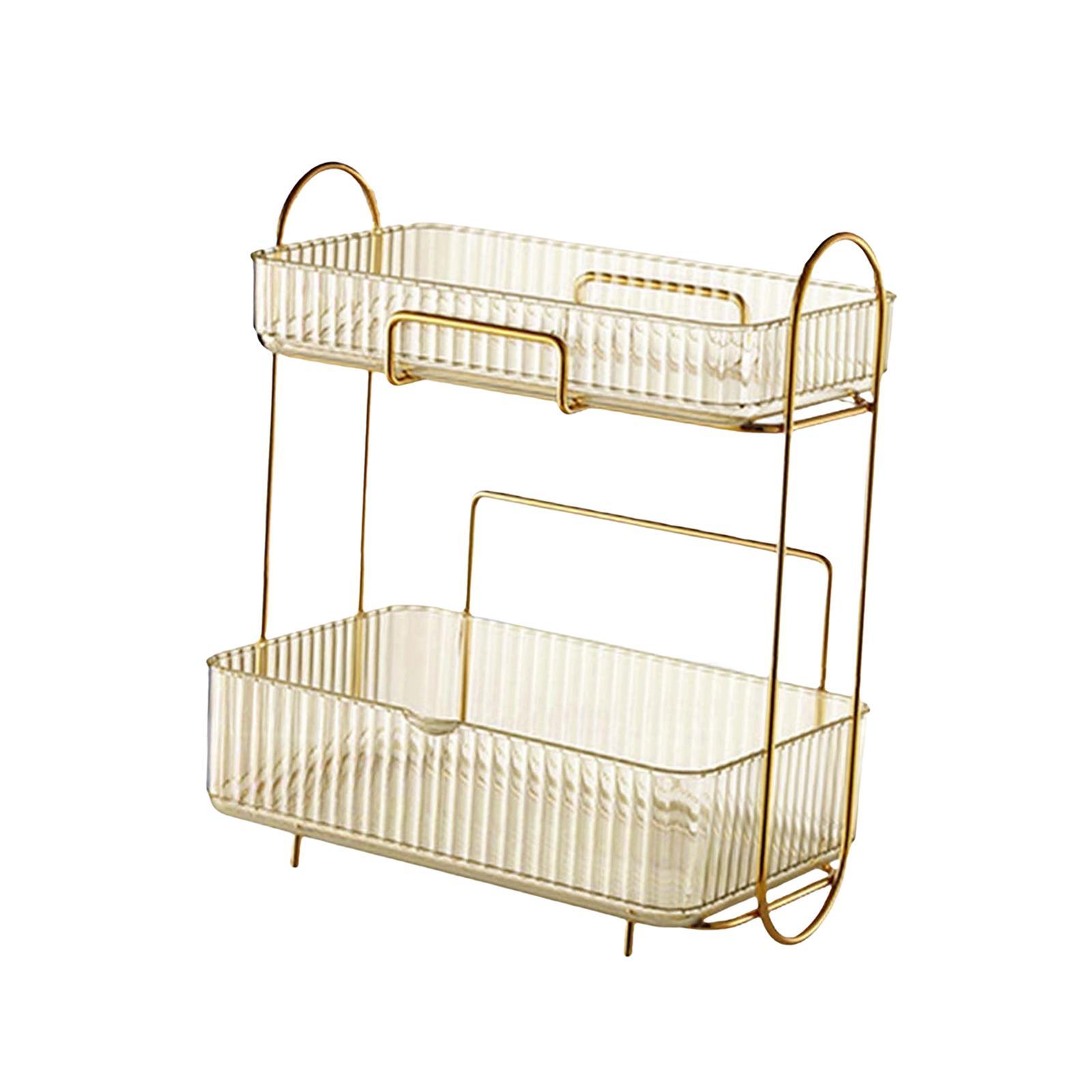 2 Tier Makeup Cosmetic Organizer Multifunctional for Bedroom Desk Countertop