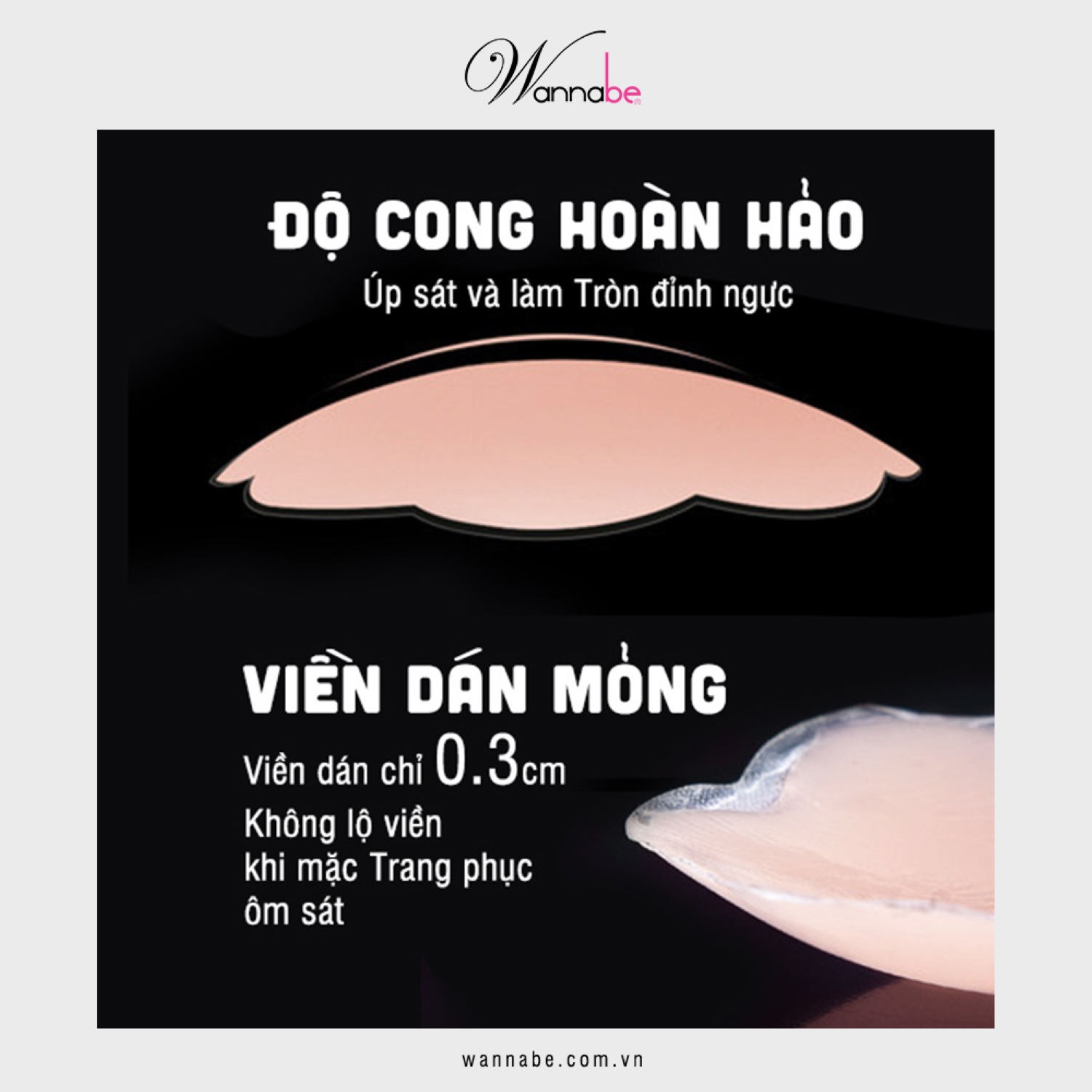 Dán silicon WANNABE DTS05 dán ngực bằng vải ren lưới thông thoáng hình hoa 7 cánh thoải mái tiện lợi