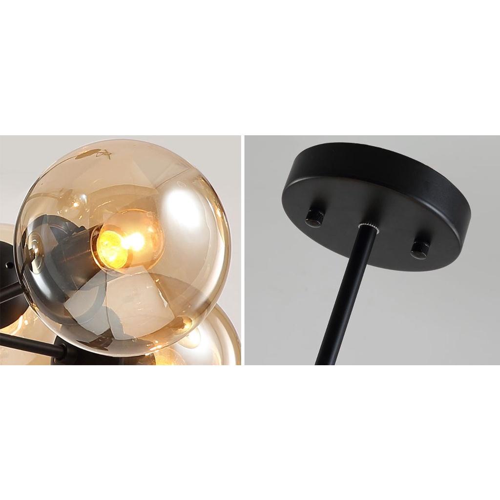Đèn chùm GLEHIS cao cấp 12 bóng trang trí nội thất sang trọng, hiện đại - kèm bóng LED chuyên dụng.
