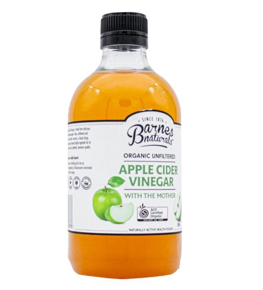 Giấm Táo Hữu Cơ Barnes Naturals (có giấm cái) 500ml