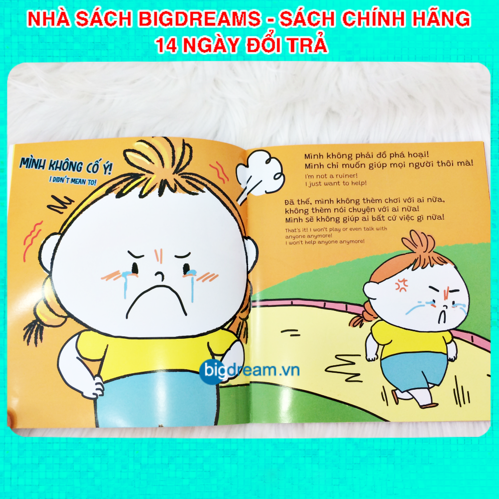 Ehon Song Ngữ Miu Bé Nhỏ Tự Tin Tỏa Sáng - Đừng cáu khi bị hiểu nhầm - Miu miu tự lập Ehon kỹ năng sống