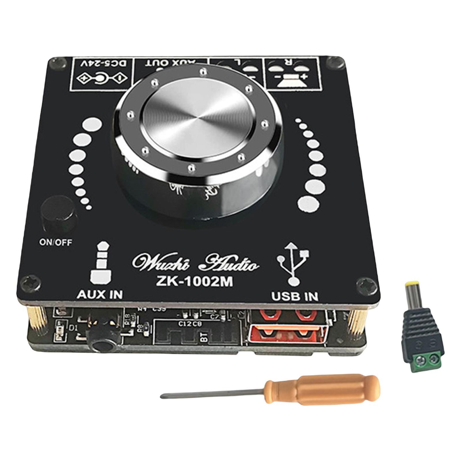 Power Audio Amplifier Board 100W+100W Bluetooth 5.0 2 Channel Amp for Home Theater