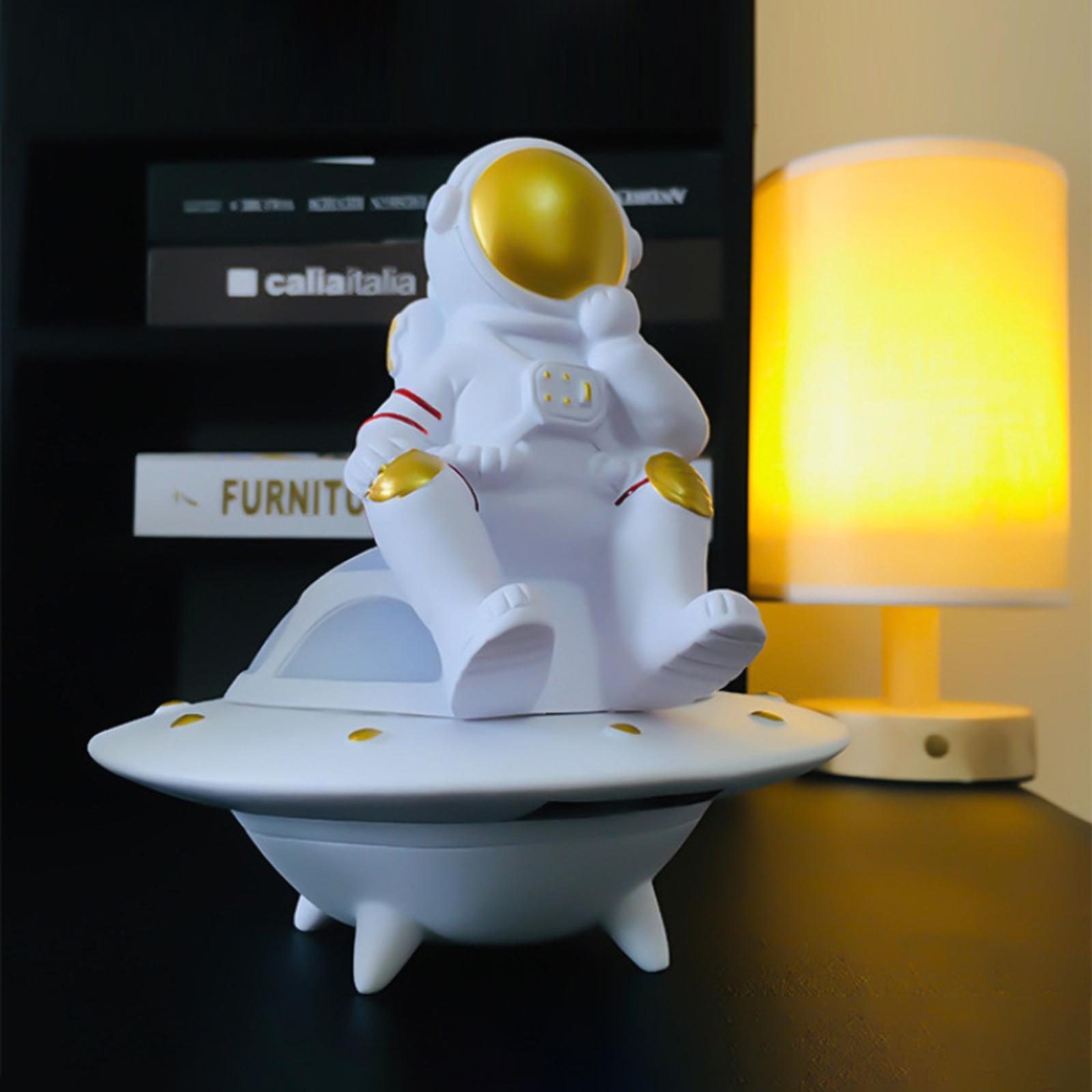 Astronaut Model Wireless Speakers for Birthday  Gold and White