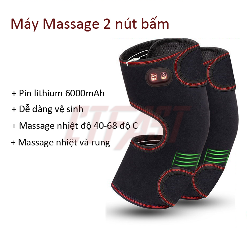 Máy massage đầu gối không dây thông minh CTFAST: Công nghệ mát xa rung kết hợp nhiệt hồng ngoại, hỗ trợ điều trị đau khớp gối, pin sạc 6000mAh, chất liệu dễ dàng vệ sinh