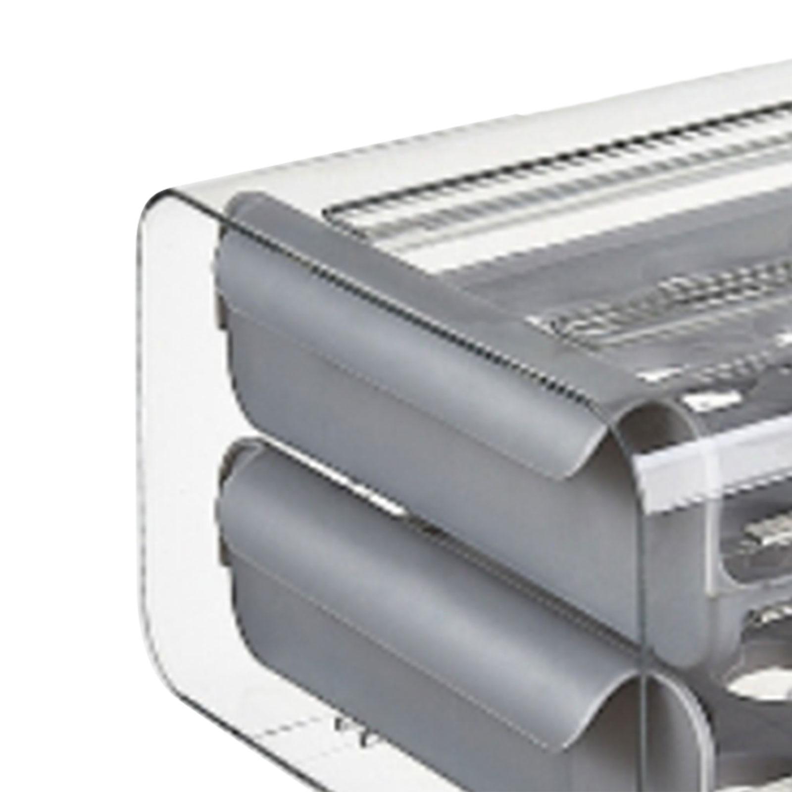 Egg Holder for Refrigerator Egg Tray Durable Large Capacity Transparent Egg Storage Container Drawer Egg Fresh Storage Box for Cupboard