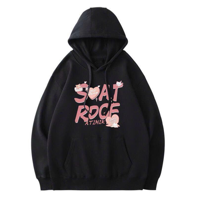 Áo Khoác Hoodie Nam Nữ Phối Kiểu Hàn Quốc Form Rộng HTM FASHION