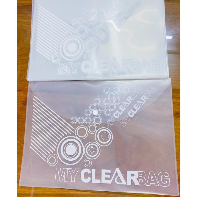 Bìa Nút Hoa Văn Đẹp Dày Dặn A4 CBF05/FO Bìa Cúc My Clear Bag