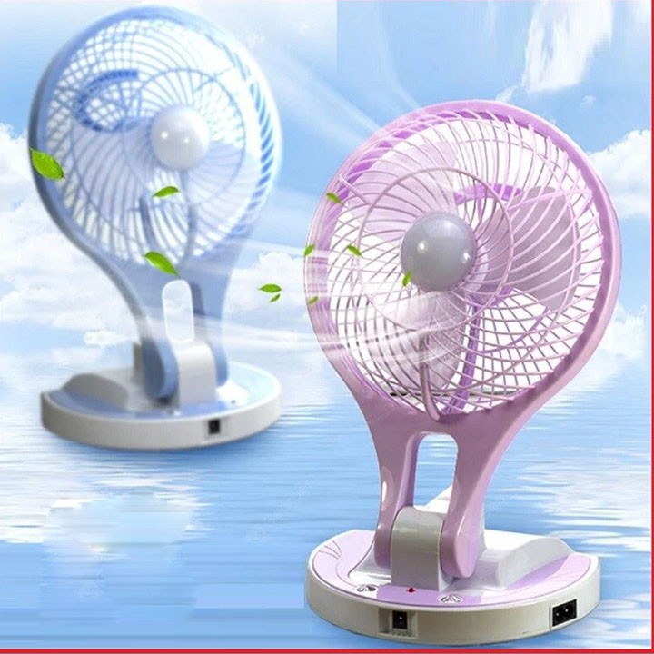 Quạt tích điện có đèn led mini fan 5580 - JL