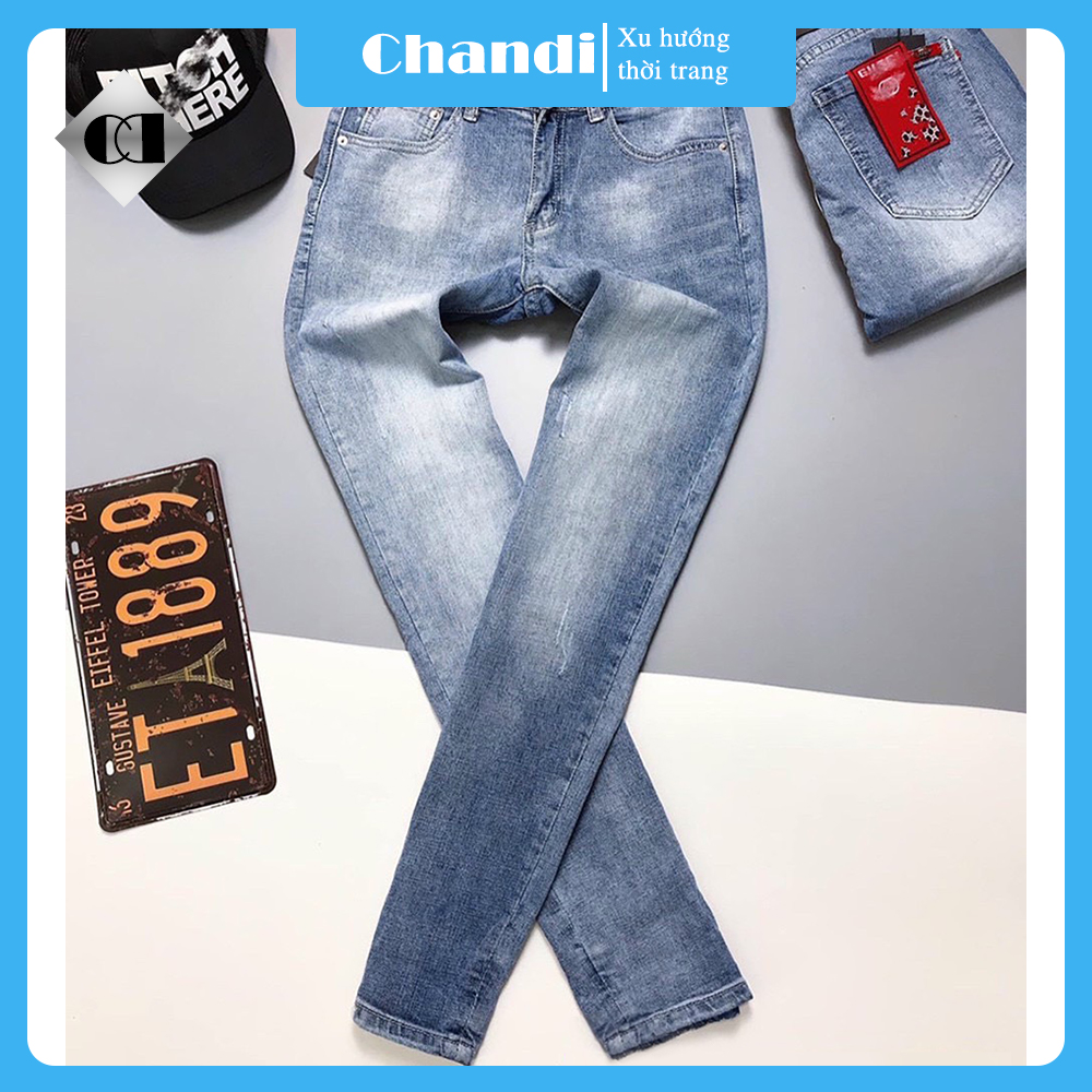 Quần Bò Nam cao cấp thương hiệu Chandi, chất jean co dãn mẫu mới nhất MS99