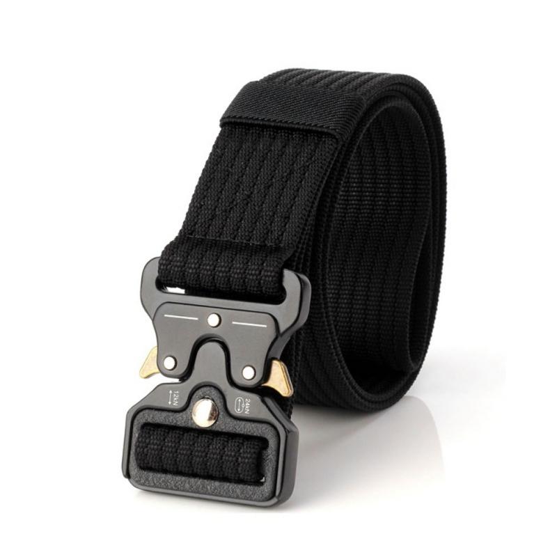Chiến Thuật Đai Quân Đội Quân Sự Khóa Kim Loại Nặng Đai Nylon Săn Bắn Ngoài Trời Huấn Luyện Phụ Kiện Dây Đeo Thắt Lưng Đỏ Cam Xanh Dương Color: Orange-1