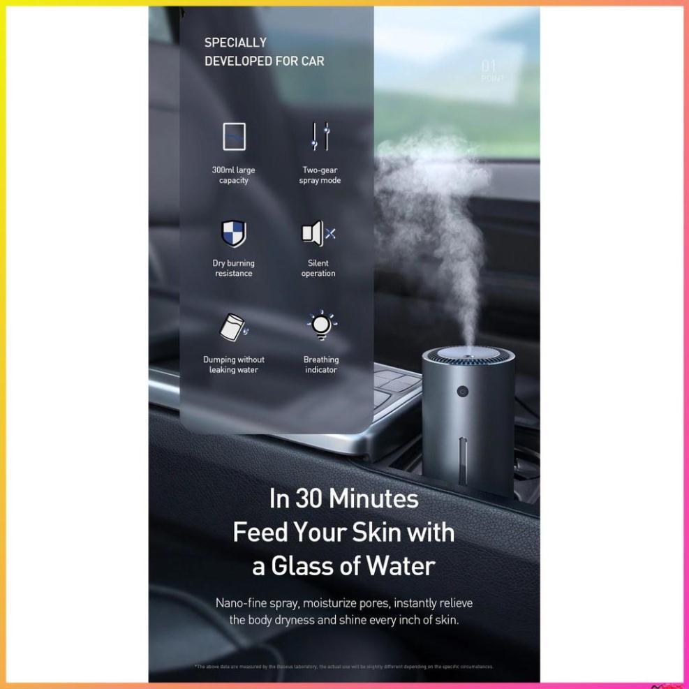 Máy phun sương tạo ẩm chuyên dùng cho xe hơi Baseus Moisturizing Car Humidifier