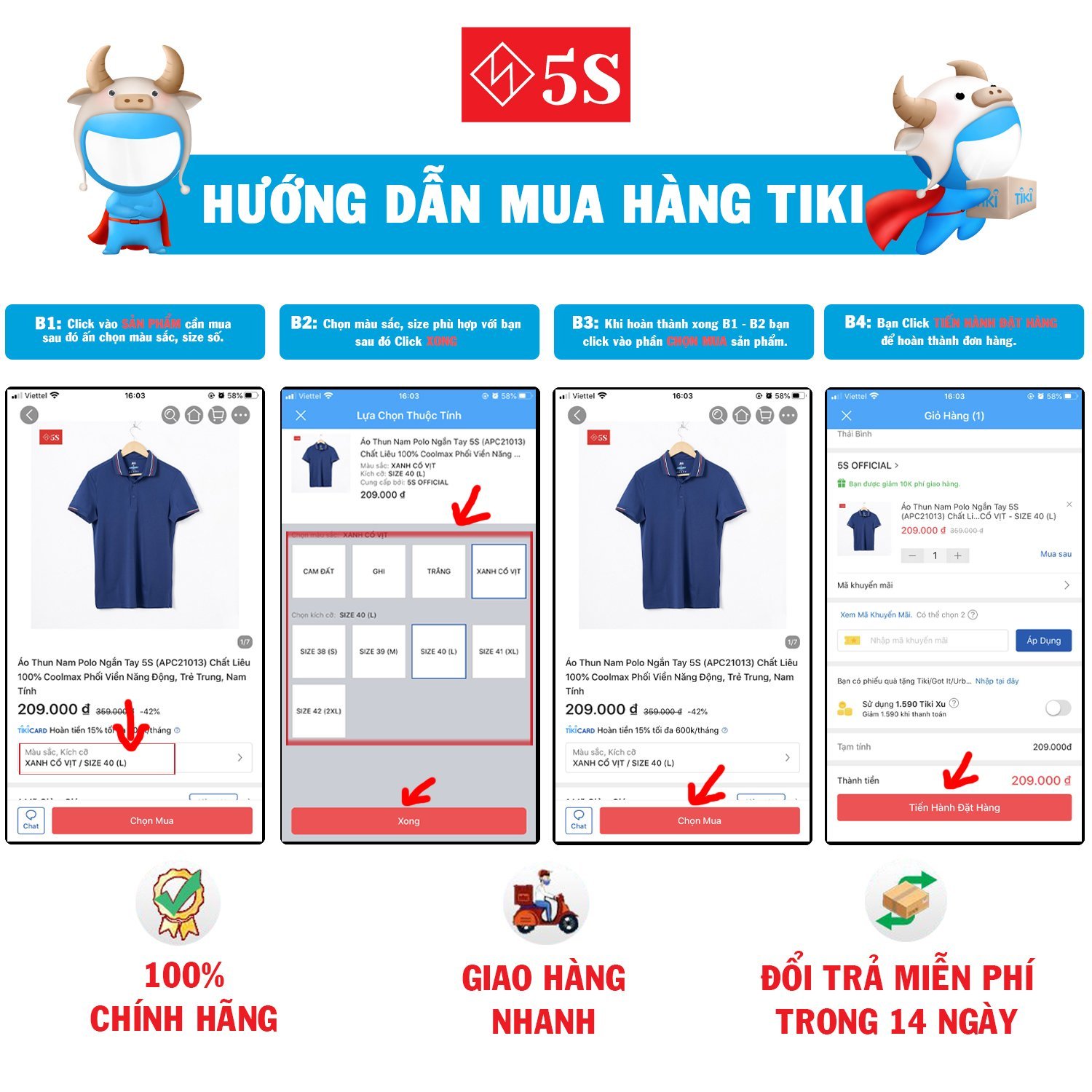 Áo Khoác Phao Nam 5S (4 Màu) Chần Bông Cao Cấp, Siêu Nhẹ, Siêu Ấm, Phom Ôm Trẻ Trung, Màu Sắc Cơ Bản Dễ Phối Đồ (AKC21016