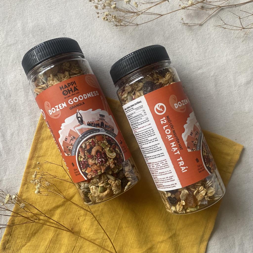 Hũ Granola 280g x 4 vị - Ngũ Cốc Ăn Sáng/Ngũ Cốc Nguyên Hạt Hỗ Trợ Ăn Kiêng và Giảm Cân