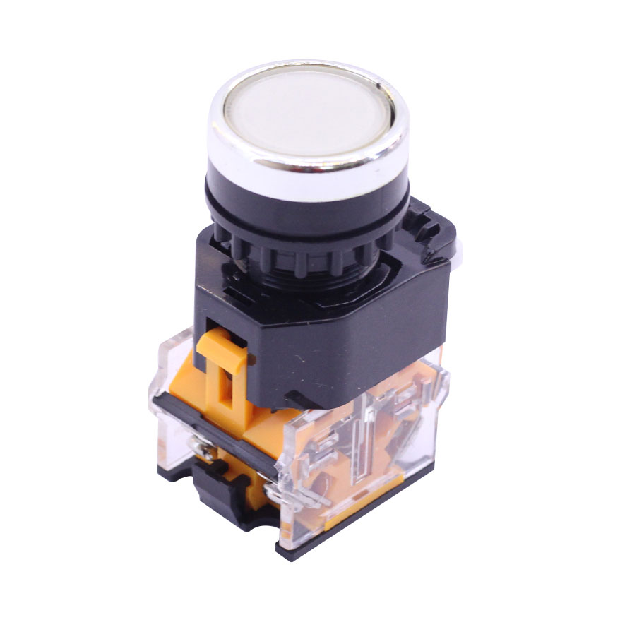 Nút Nhấn Đề Nhả Không Đèn LA38 - 440V 10A - Trắng
