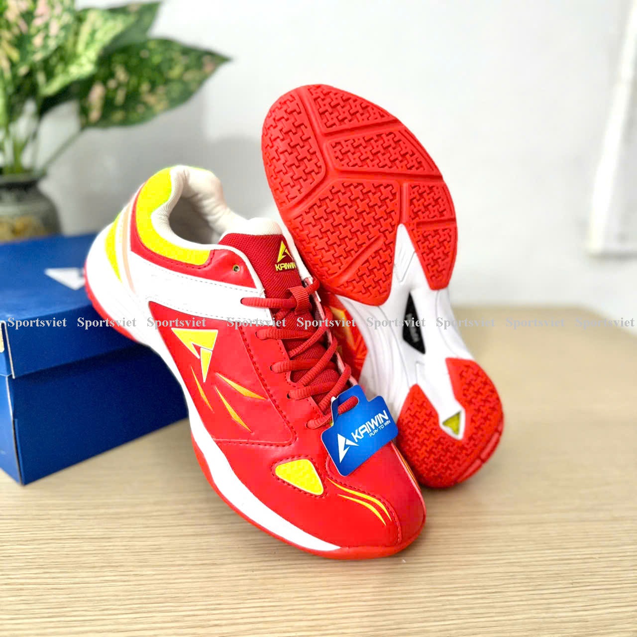 Giày Pickleball, cầu lông Kaiwin đế kếp chống xoắn giảm chấn - chính hãng