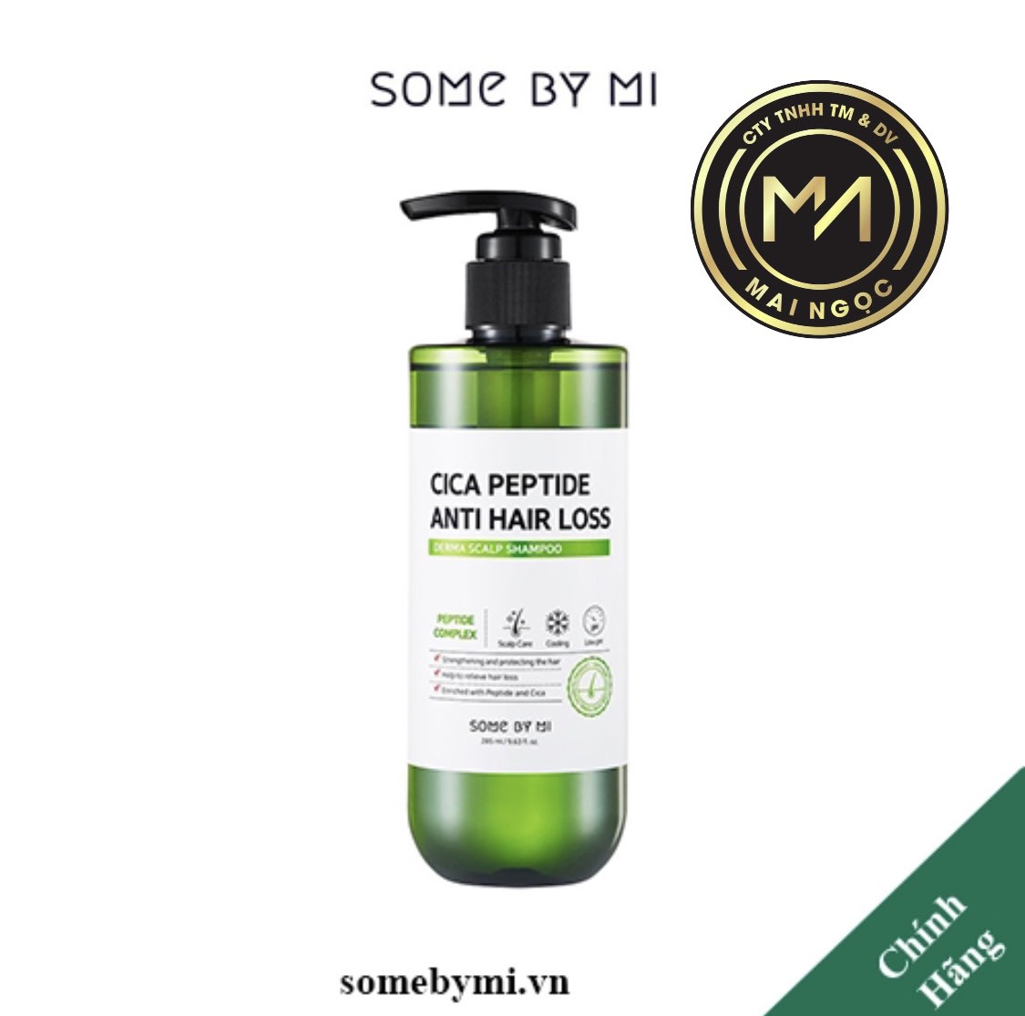 Dầu Gội Ngăn Rụng Tóc Some By Mi Cica Peptide Anti Hair Loss Derma Scalp Shampoo 285ml