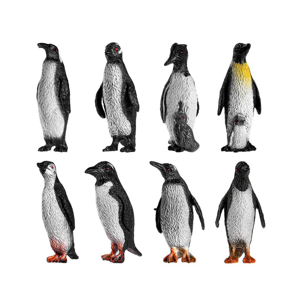 Set 8 đồ chơi mô hình chim cánh cụt mini trang trí tiểu cảnh