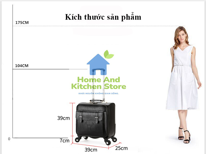 Vali công tác 18inch cho chuyến đi ngắn ngày - vali doanh nhân bằng da bánh xe xoay 360 - vali du lịch 18inch