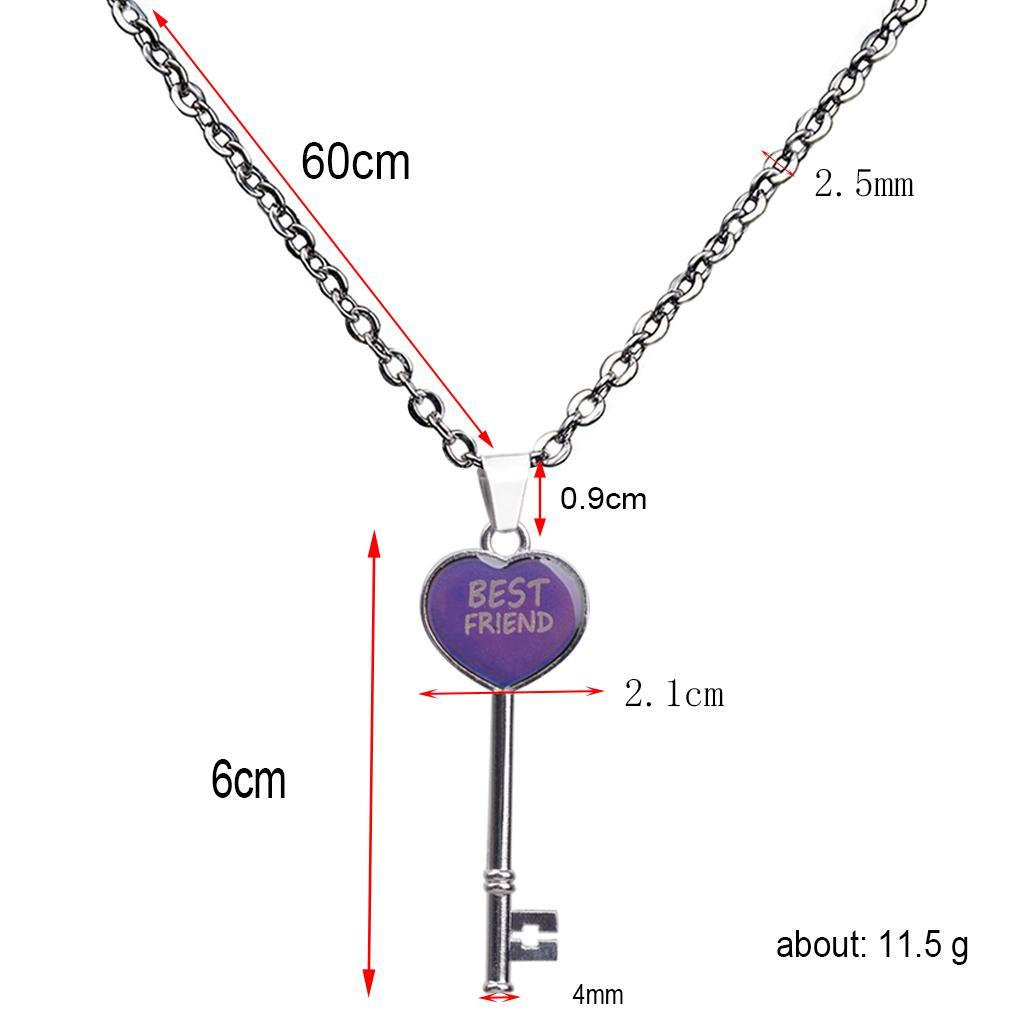 Fashion Funny Mood Change Color Key Pendant Necklace Jewelry