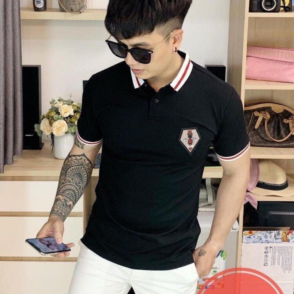 Hình ảnh Áo Thun Nam Viền Cổ Và Tay GH03 Thời Trang Top Fashion Shop Chất Liệu Thun Thoáng Mát Thấm Hút Mồ Hôi Tốt