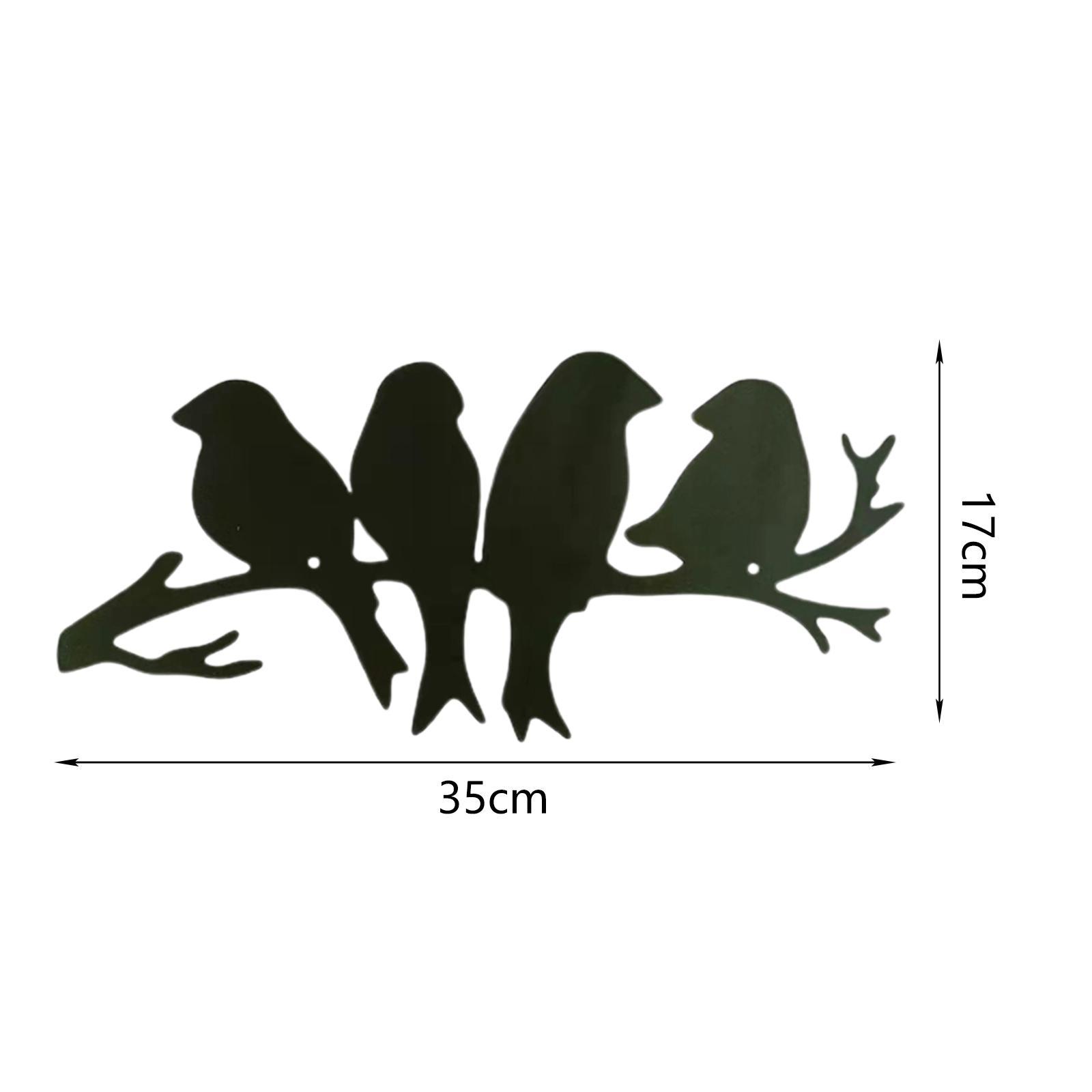 Birds On The Branch Metal Wall Art Ornaments Aesthetic for Bedroom Parties Cafe