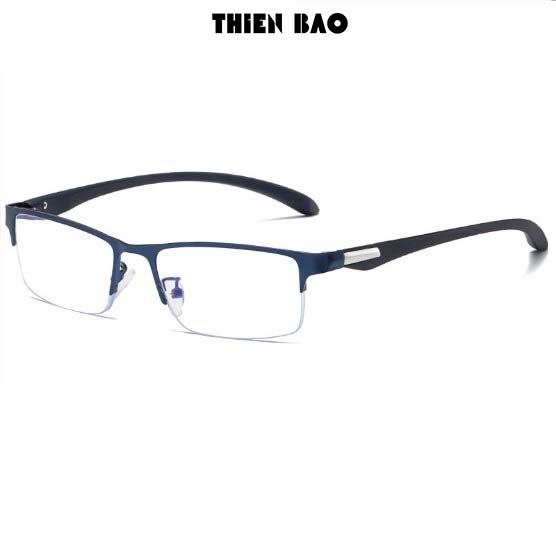 Gọng kính thời trang NAM NỮ 0 độ ( Có bán độ lão thị, viễn thị trung niên) nửa viền thể thao cực đẹp KT17 tròng Nhật bản cao cấp loại I nhẹ nhàng thoải mái