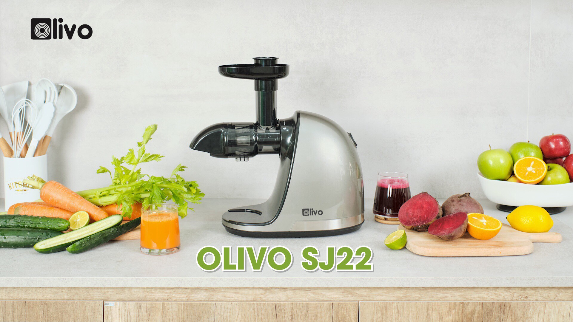 Máy ép trái cây, ép rau trục ngang Olivo SJ22