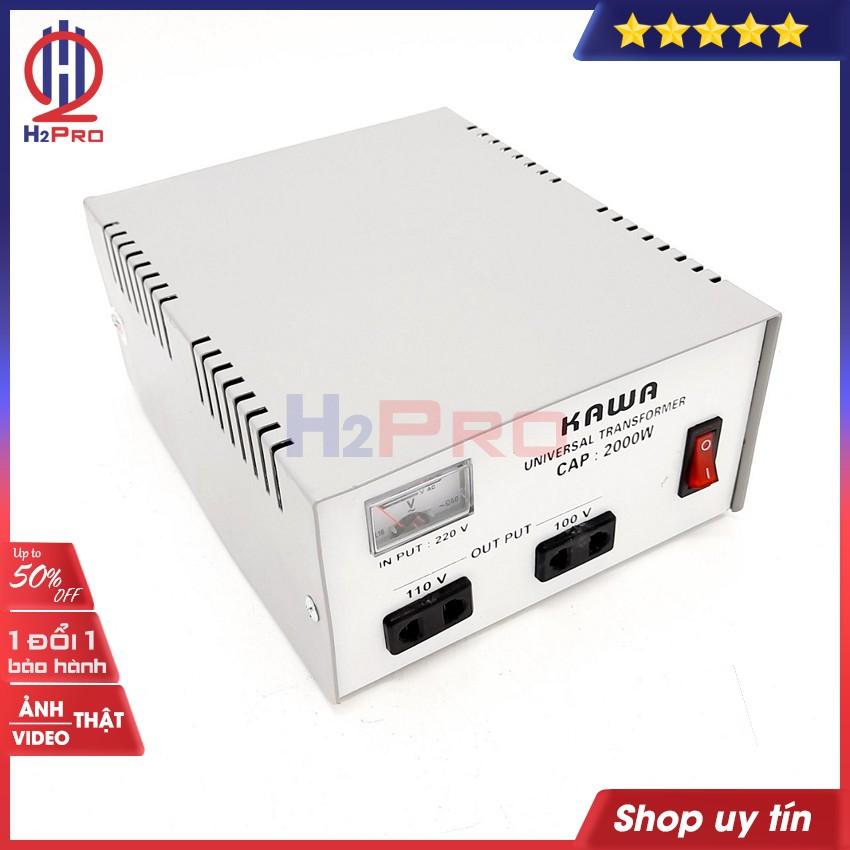 Bộ đổi nguồn 220V sang 110V-100V hoặc đổi nguồn 110V sang 220V KAWA H2Pro 2000W cao cấp, chất lượng cao-an toàn