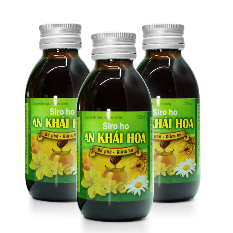 Bộ 3 lọ Thực phẩm chức năng Siro ho An Khái Hoa A003B (125ml/lọ)