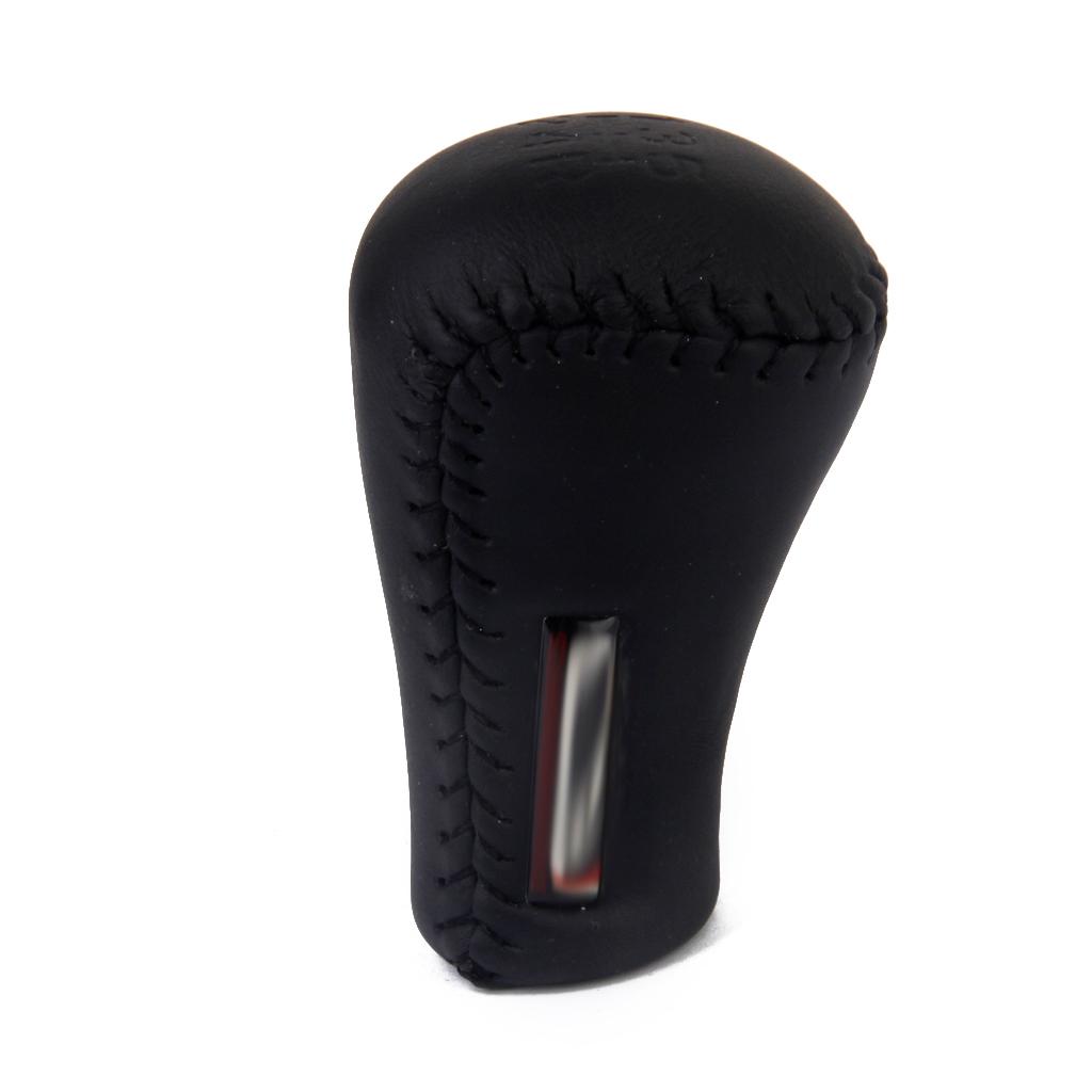 Gear Knob Leather Stitching Stick Cover for Black