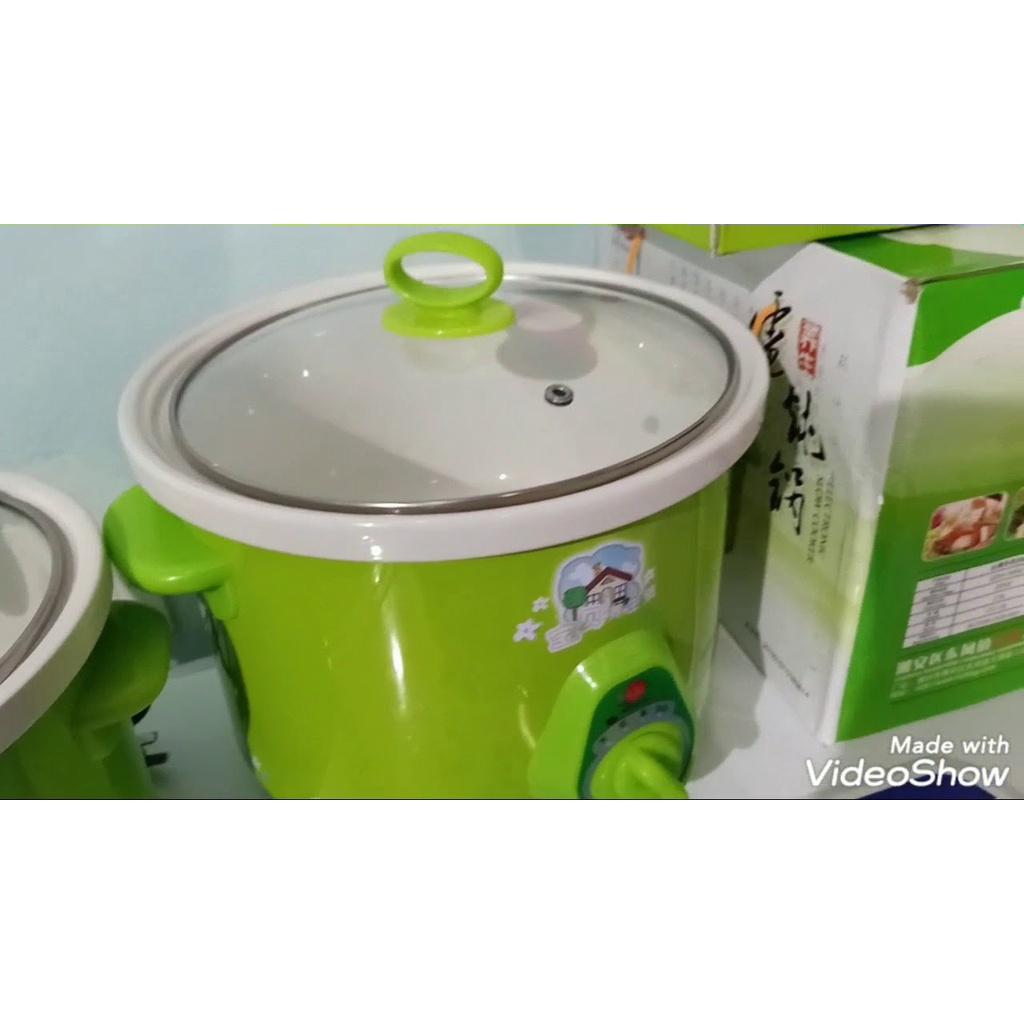 Nội địa Hồng Kông Nồi hầm cháo chậm loại 1.5 lít và 2.5 lít, nồi kho cá ruột sứ