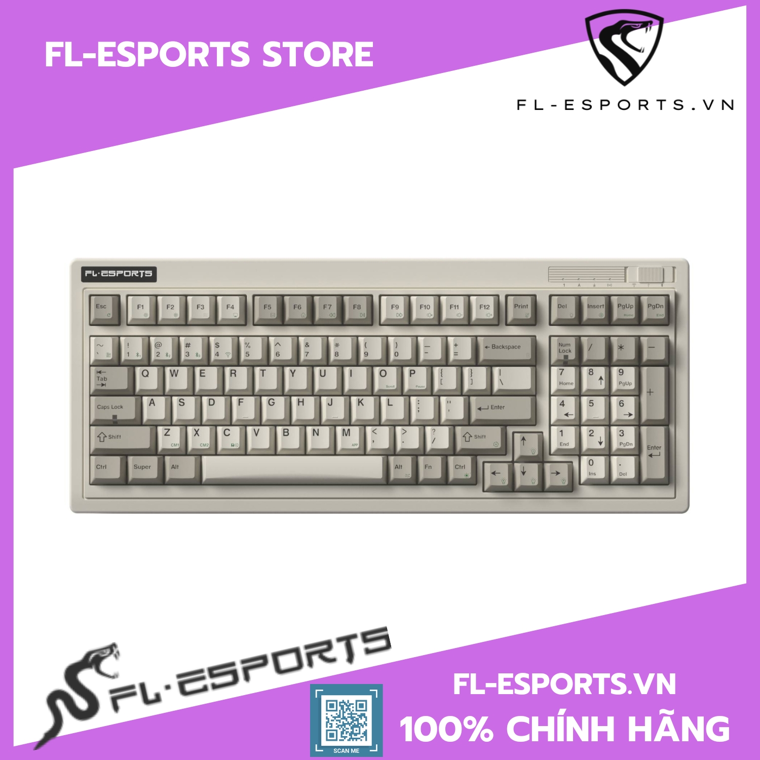Bàn phím cơ FL-Esports OG98 3 Mode - Hàng chính hãng