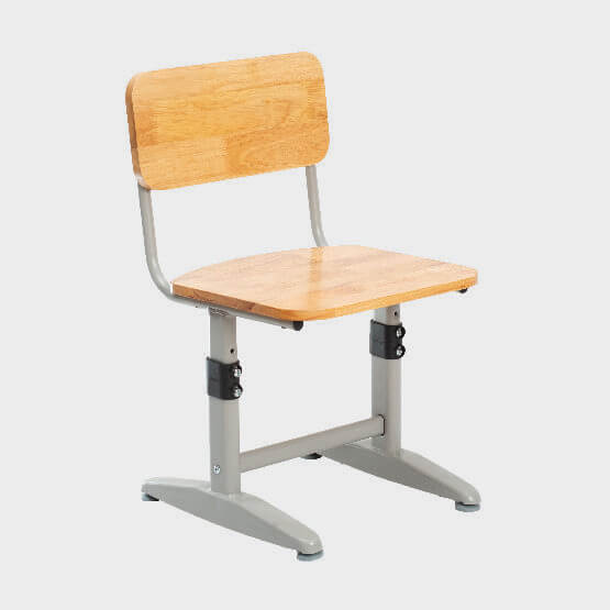 Bàn Học Sinh Gỗ Cao Su Tự Nhiên BHS-14-07CS Khung Thép Sơn Tĩnh Điện Mặt Bàn Điều Chỉnh Độ Nghiêng